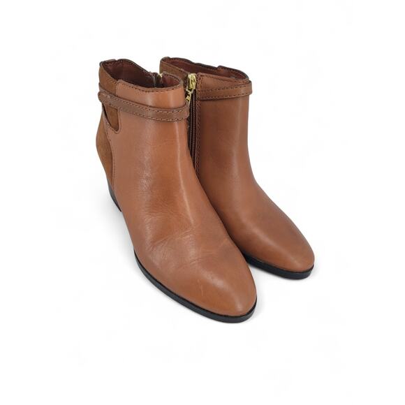 Ralph Lauren Damara Brown Leather Booties Size 6B Western Ankle Boots - Picture 4 of 5